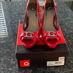 Red guess heels